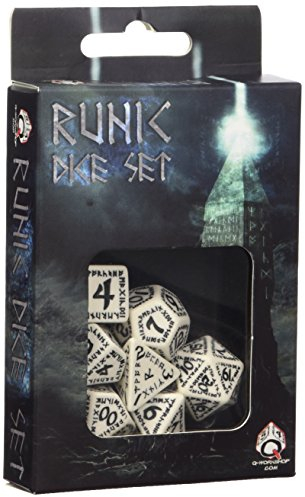 Weiß-Schwarz Runen Würfel Set