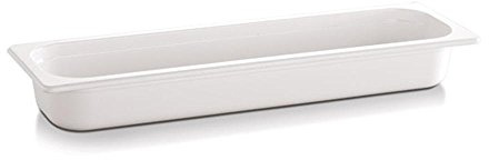 APS 84302 GN 2/4 Behälter ECO LINE, 53 x 16,2 cm, Tiefe 100 mm, 4,3 Liter, Melamin, weiß