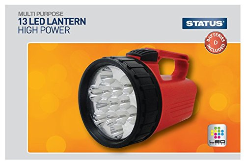Status High Power 13 LED Lantern Torch – Red/Black, Battery Powered (SLEDREDLANT1PKB2)