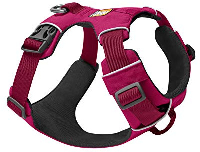 RUFFWEAR Front Range Hundegeschirr, Reflektierendes Gepolstertes Zerrfreies Hundegeschirr, Hibiskuspink, XXS