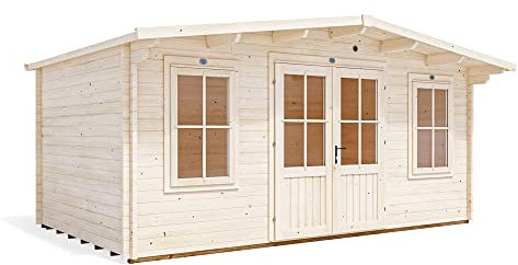 Dunster House Garden Log Cabin 5 x 3 Metres Man Cave Home Office Summer House - Severn