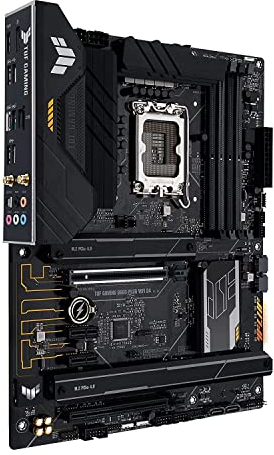 ASUS TUF GAMING B660-PLUS WIFI D4 Intel® B660 (LGA 1700) mATX motherboard, 10+1 DrMOS Power stages, Intel® WiFi 6, PCIe 5.0 support, Dual PCIe 4.0 M.2 Slots, Aura Sync, Two-way AI Noise Cancelation