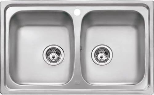 Teka Fregadero Cocina 2 Senos monomando Acero Inoxidable 79 x 50 x 16 cm para mueble 80cm