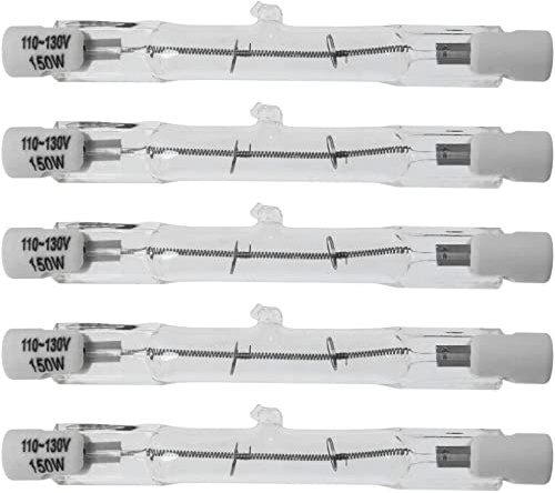 SQXBK R7S Tungsten Halogen Lamp 5PCS 110V -130V 150W 3Inch J78 T3 Double Ended Filament Flood Halogen Tungsten Light Tube Bulb