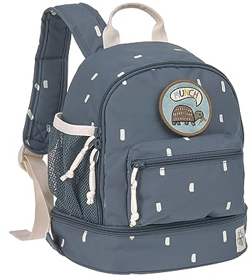 Lässig Zaino per bambini con fascia toracica Zaino asilo 27 cm, 6,5 litri, 3 anni/Mini Backpack Happy Prints blu scuro