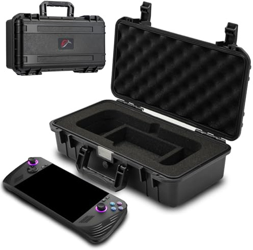 Carrying Bag Case for ROG ALLY, Hard Professional Waterproof ROG ALLY X Carrying Case for ROG, Controllers, Small Docking Station& Other Accessories AC Charger Storage Case, Large Capacity