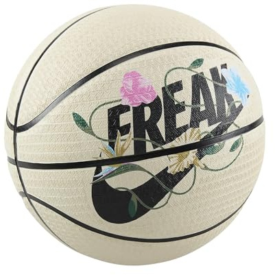Nike Playground 8P 2.0 G Antetokounmpo deflated Basketball aus Gummi in der Farbe Pale Ivory/Black/Black/Black, Größe: 6, N.100.4139.129.06
