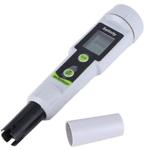 Tester di Salinità, 0-199.9 PPT Tester di Salinità Digitale a Penna,Misuratore di Salinità con Cacciavite, per Piscine, Pesca, Acqua Potabile, Laboratori