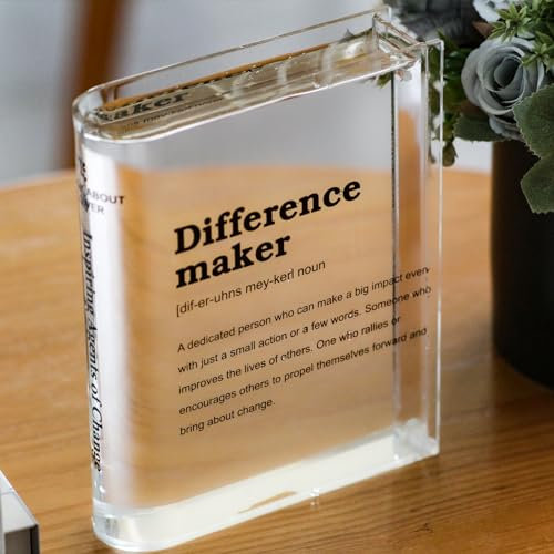 Book Vase For Flowers, Difference Maker Transparent Flower Vase For Home Office Bookshelf Living Room Bedroom Decor,Gifts For Book Lovers.