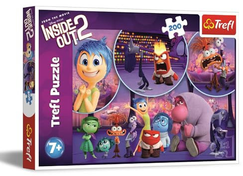 Trefl- Disney Inside out 2, Le Emozioni 200 Pezzi-Puzzle Colorati con i Protagonisti del Film d’Animazione, Intrattenimento Creativo, Gioco per Bambini a Partire dai 7 Anni, Multicolore, 13305