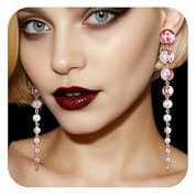 EVER FAITH Halloween Tropfende Blut Ohrringe Vampir Lustige Schmuck Kostüm Zubehör für Damen