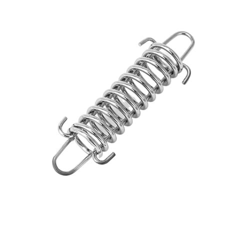 EKalgretrA Spannfeder Sprungfedern 10 stücke Stahl Zelt Wind Seil Frühling Schnalle Zelt Spanner Camping Deck Heringe mit Karabiner Clips Markise Spanner Festen Haken