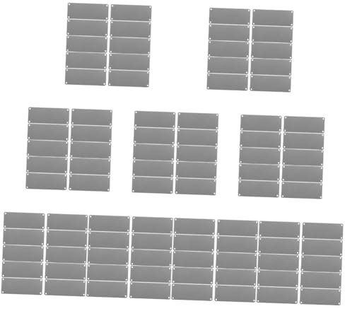 HOODANCOS 9 Sets Blanko-schilder Für Die Wandmontage Typenschild- Gravurplatte Aus Veredeltem Edelstahl 10 Stück * 9