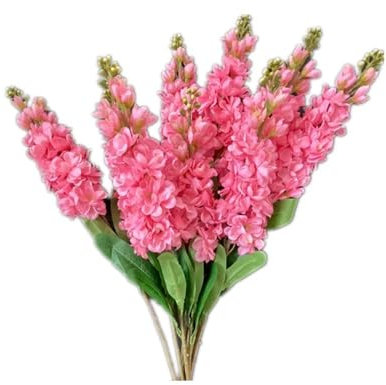 GOHAPY 10PCS Faux Hyacinth Flower, 82CM Silk Delphinium for Wedding Centerpieces, Party Decorative Flowers Yellow Purple White(Deep Pink)