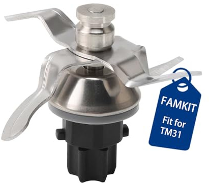Lama di Ricambio in Acciaio Inox Compatibile con Vorwerk Thermomix TM31 | Gruppo Coltelli per Bimby TM31,Accessori Robot da Cucina con Anello di Tenuta,Lame Affilate per Impasti e Frullati