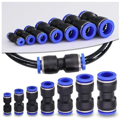 2pc 4-16mm Through Hose Adapter Slip lock Quick Insert Release Connectors Pneumatic Tube Fittings Garden Irrigation Coupling Joints(14mm-2PCS)