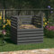 Hogar y jardín, césped y jardín, jardinería, compostaje, compostador, compostador, compostador, color gris, 80 x 80 x 78 cm, madera maciza de pino