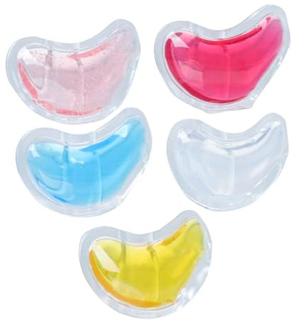 VINTORKY 5 Wiederverwendbare Gel Augenpads 6,5cm U-förmig Kühlen Wärmen Lindern Augenermüdung Tränensäcke Sicher Für Damen Kinder Geeignet Als Sommer Geschenk
