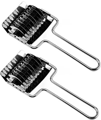 CIYODO 2piezas Máquina Para Hacer Pasta Herramientas De Cocina Multifuncionales Cortador De Fideos Cortador De Cebolletas Mango y Antideslizante