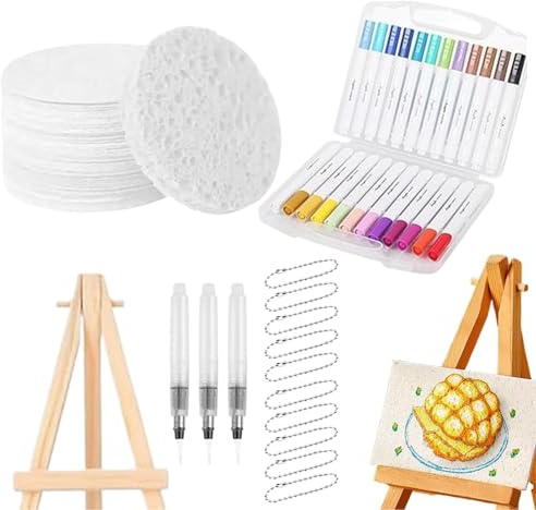 Kit Pintura Textura Espuma Mágica, Pintura Mágica Hinchada, Dibujo 3D Papel Pinturas Hinchado Con Bolígrafo Y Lápiz Agua, Kit Papel Pinturas Arte Espuma Dieds Hechos Mano, Para Suministros Arte