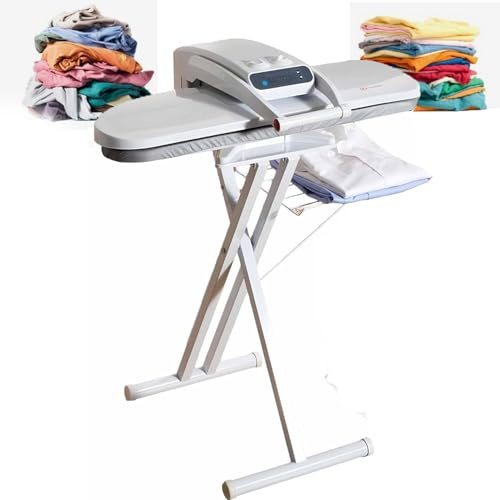 Presse à vapeur intelligente avec support, presse à vapeur numérique 1800 W avec plusieurs réglages de tissu, presse à repasser à vapeur avec écran tactile, plages de température de 60 °C à 200 °C