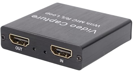 Luocute 4K Video Capture Card USB an HD Multimedia Interface Capture -Karte mit Einem 3,5 -mm -Mikrofon 1080p -Videoausgang für Streaming -Spiel für VLC/OBS/AMCAP