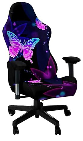 Kitegrese Funda para Silla Gaming con reposabrazos, Funda elástica para Asiento de Silla Gaming con Cremallera Universal.(Style 1)