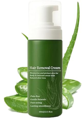 Crema Depilatoria Facial | 60ml Crema Depilatoria Natural Para Hombres,Suministros De Cuidado De La Piel Para Uso Íntimo Hogar Ducha Baño Afeitado Diario Viaje Pierna