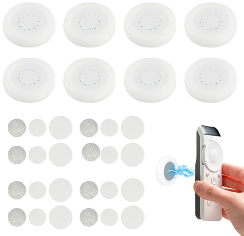 Aohyue 8 Piezas Soporte Mando Pared, Soporte Magnético para Mando a Distancia, Autoadhesivo Sin Taladro, Organizador Multiusos para TV y Dispositivos, Diseño de Moda, Blanco