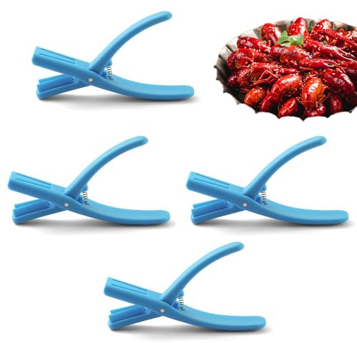 4PCS Crawfish Peeler, Crawfish Shucker,Crawfish Sheller Tool for Peeling Cooked Shrimp Tails,Universal Crayfish Shelling Device,Household Restaurant Easily Remove Kitchen Gadgets (Blue)