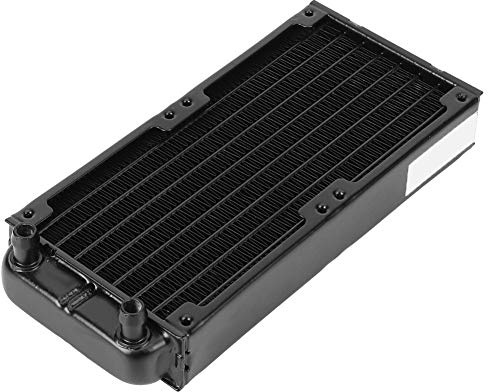 Disipador de calor para refrigeración por agua de CPU, radiador de refrigeración por agua, intercambiador de calor de aluminio de 8 tubos planos para CPU, GPU y VRM de PC,