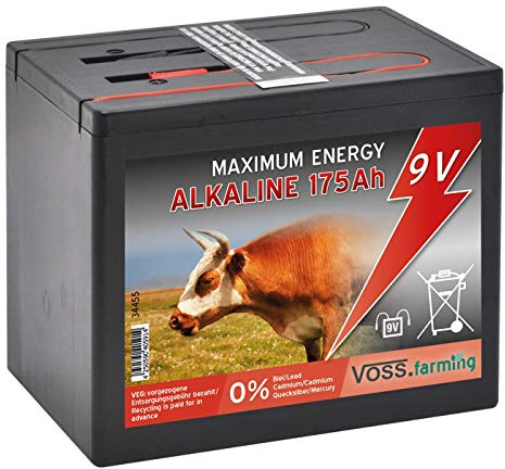VOSS.farming Batterie sèche Alcaline 175 Ah 9V pour clôture électrique -Grand modèle