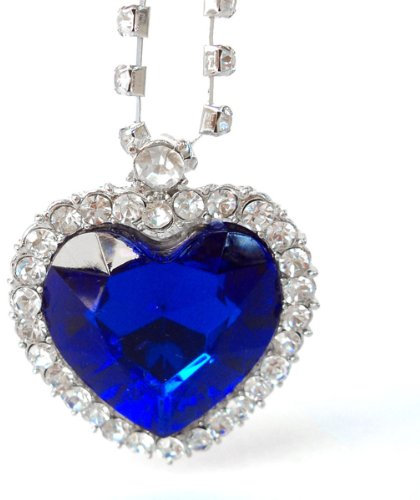 DP DESIGN® COLLANA CIONDOLO CUORE DELL'OCEANO TITANIC PENDENTE CRISTALLI STRASS