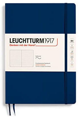 LEUCHTTURM1917 349301 Notizbuch Softcover Composition (B5), dotted, Marine | B5-Format, 123 nummerierte Seiten, Inhaltsverzeichnis, Fadenheftung, säurefrei