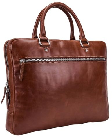 Leonhard Heyden Leder Businesstasche mit Laptopfach Cambridge RV-Aktenmappe 1 Fach 5260 Cognac braun