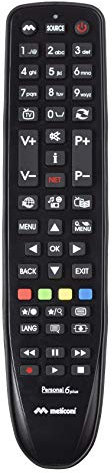 Meliconi telecomando per TV Telefunken, Personal 6 Plus, Pronto all’uso, non necessita di programmazione, Nero