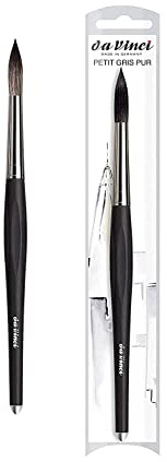 da Vinci Watercolor Silverpoint Aquarellpinsel, 12, Schwarz