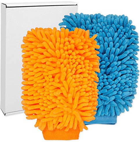 Guanto antigraffio per il lavaggio dell’auto, Estremamente assorbente e morbido, Pulire a secco o bagnato con ad es. Sapone, Panno pulente che non lascia graffi, Guanto per cerchione, Car cleaning