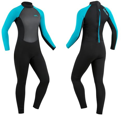 Urban Beach Damen Sailfin Womens Full Length Wetsuit Neoprenanzug in voller Länge, blau, S