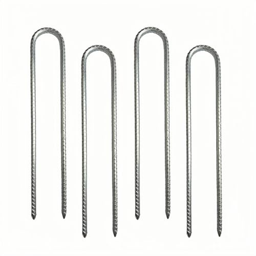 Bodenanker Erdanker Zeltnägel Garten Heringe Gartenpfähle Verzinkt Pflocke Stakes Erdnägel Zeltheringe Landschaft Heftklammern Bauanker Zelt zum Trampolin Schaukel 4 Stück 30CM