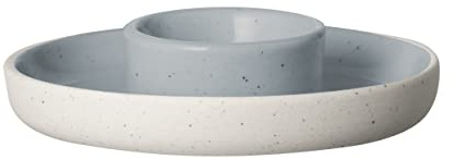 blomus Eierbecher SABLO | 2er Set | Keramik | Farbe Stone | handwerklicher Look