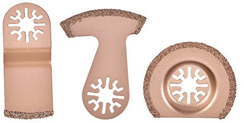 3pcs HCS Multifunctional Oscillating Saw Blade Set, Universal Quick Release Oscillating Saw Blades for Polishing Cement Grit Grinding Removing Grout Ceramic Tile