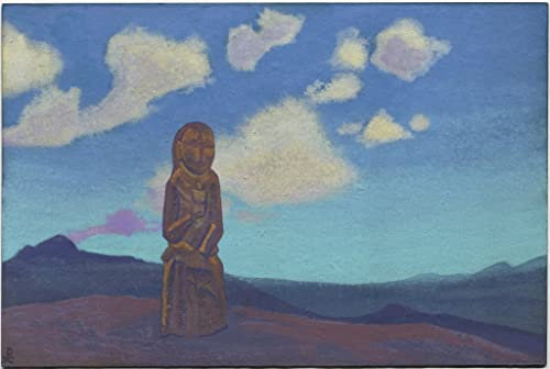 Image murale sur toile Affiche Decoration Murale Peinture classique Gardien du Calice Mongolie par Nicholas Roerich pour la décoration de bureau 60x90cm