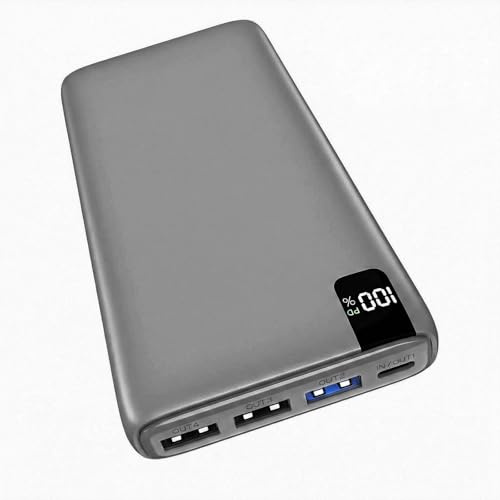 A ADDTOP Batterie Externe 65W, Power Bank 20000mAh Charge Rapide PD3.0 QC4.0 USB C in&Out avec 3 Sorties Compatible avec MacBook Steam Deck Dell iPhone 16 15 14 Pro Max Samsung S23 etc Noir