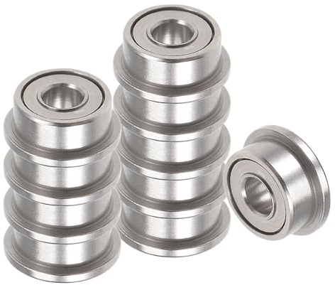 Kozelo 10Pz Cuscinetto a Sfere con Flangia Mf52Zz - [2x5x2.5mm] Cuscinetto Sigillato per Attrezzature Industriali, Motori, Macchine, Acciaio al Cromo