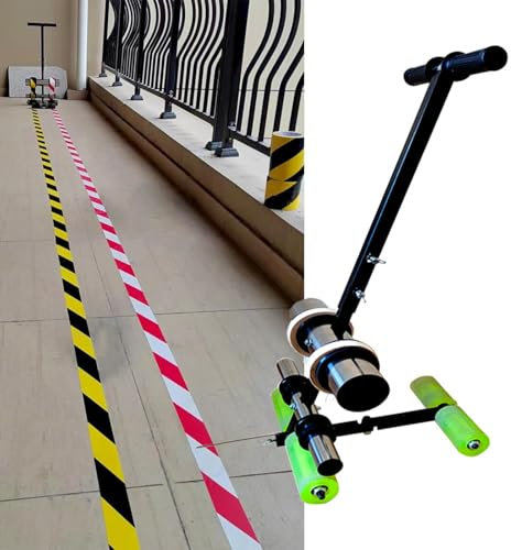MREGLHUI Manueller Bodenklebebandapplikator,Handgeführter Klebebandabroller Für Maler-/Fahrbahnmarkierungen/Sport-/Lagerbereiche Usw, Einzelrollen-Klebebandmaschine,Maximale Breite:14Cm,Grün,A