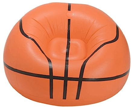 BCOATH 1stück Aufblasbares Sofa Im Basketball-Stil Tragbarer Faltbarer Luftsessel Für Erwachsene Für Strand Festivals Und Strapazierfähigem Material