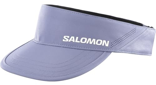 Salomon Shakeout-Visier, auffälliger reflektierender Look, schnell trocknendes, atmungsaktives Gewebe, Flexible, packbare Krempe und verstellbare Passform zum Laufen