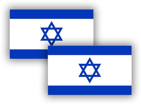 Bandera de [PAIS], Bandera 90cm x 150cm, Grande con Trabilla para Mástil y Cordones para Sujetar, Ligera, para Deportes, Fútbol, Edificios (Israel 2ud)