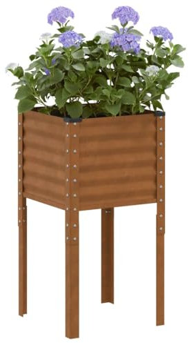 ShGaxin Pflanzkübel 45x45x88 cm Cortenstahl, Blumentopf Gross, Blumenkasten Balkon, übertopf, Pflanzkasten, Flowerpot, Kräuterbeet Für Die Küche, Vertikalbeet - 4008968